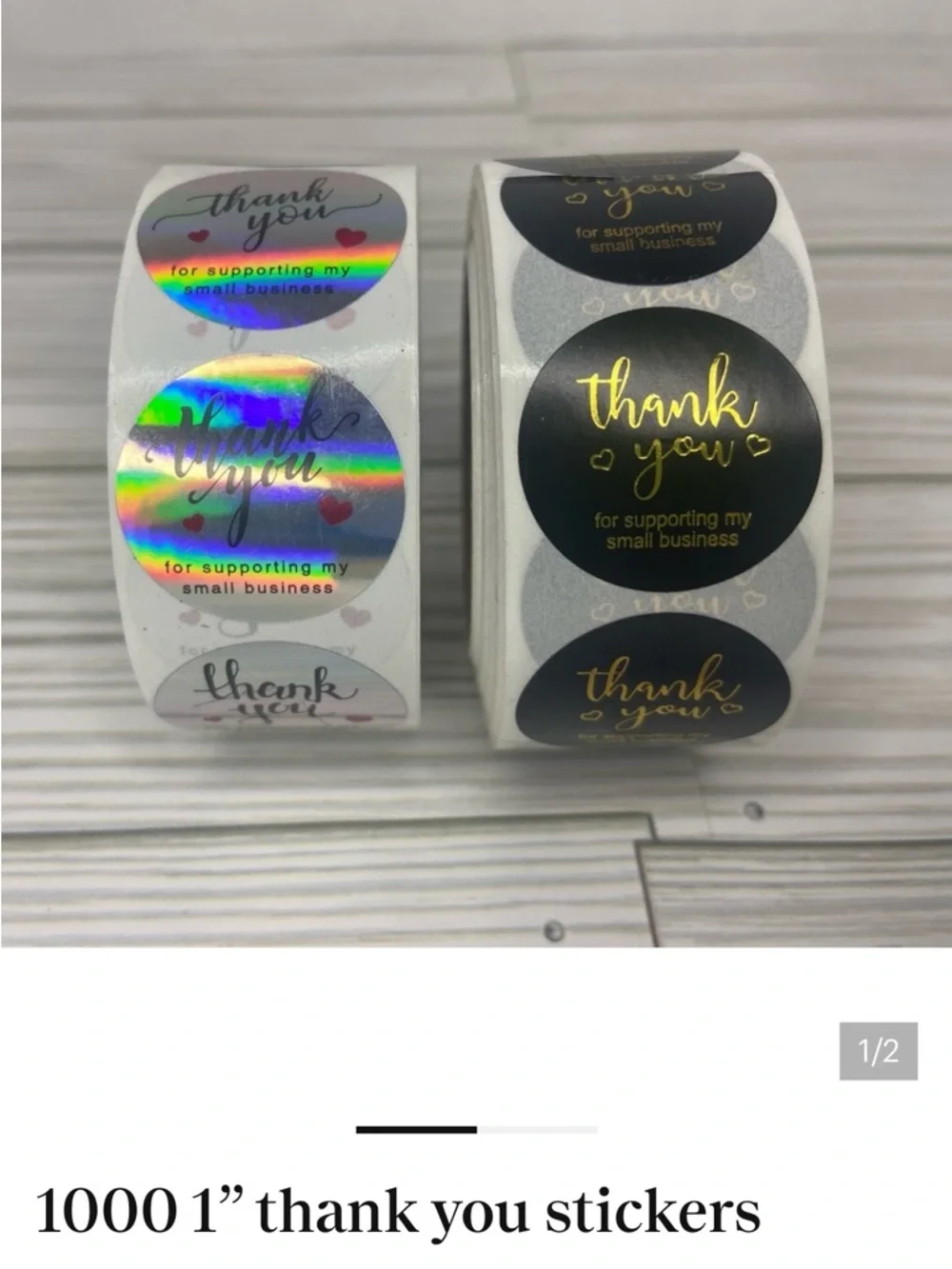 Assorted Thank You Sticker Rolls - Multicolor
